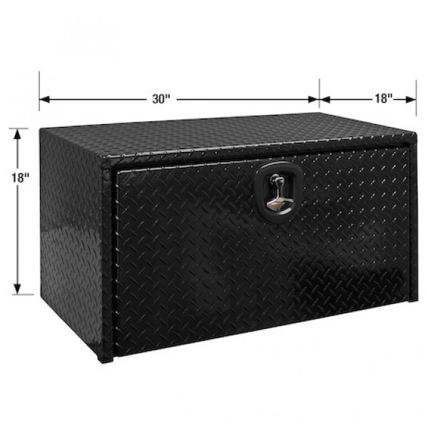 Image of 18x18x30 Inch Black Diamond Tread Aluminum Underbody Truck Box from Buyers Products. Part number: 1725103