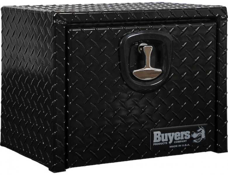 Image of 14x12x18 Inch Black Diamond Tread Aluminum Underbody Truck Box from Buyers Products. Part number: 1725149