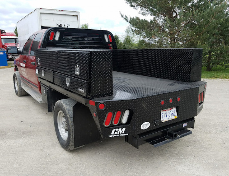 Image of 21x13x72 Inch Gloss Black Diamond Tread Aluminum Pick-Up Truck Contractor With Lower Drawers Topsider from Buyers Products. Part number: 1725641