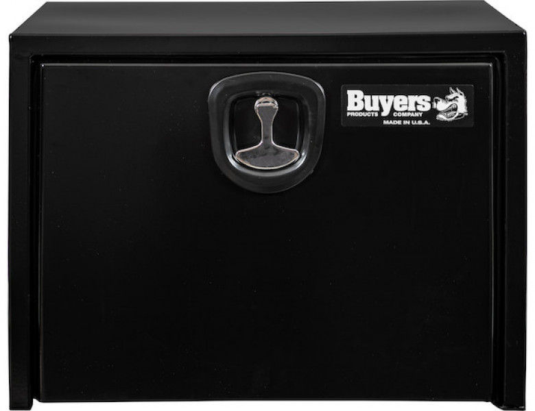 Image of 18x18x24 Inch Black Steel Underbody Truck Box With 3-Point Latch from Buyers Products. Part number: 1732300