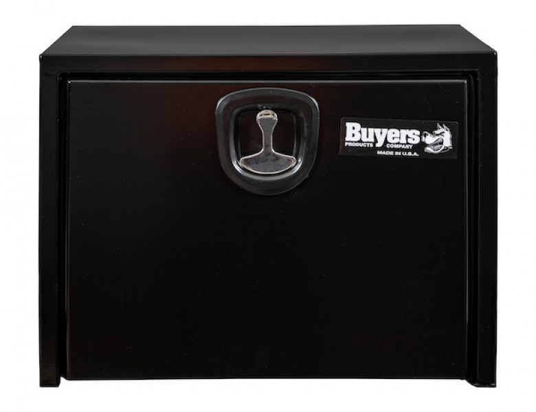 Image of 18x18x24 Inch Black Steel Underbody Truck Box With 3-Point Latch from Buyers Products. Part number: 1732300