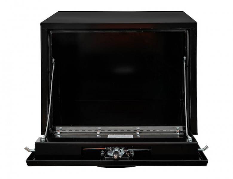 Image of 18x18x24 Inch Black Steel Underbody Truck Box With 3-Point Latch from Buyers Products. Part number: 1732300