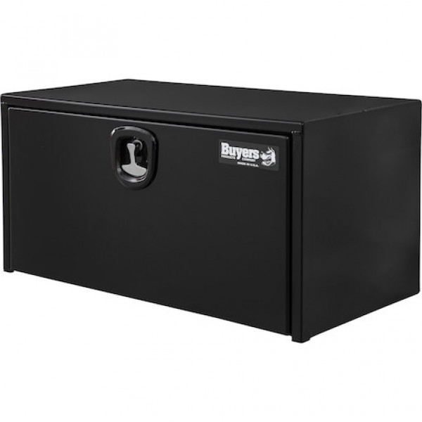 Image of 18x18x24 Inch Black Steel Underbody Truck Box With 3-Point Latch from Buyers Products. Part number: 1732300