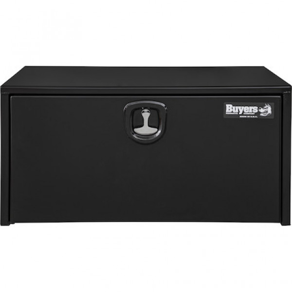 Image of 18x18x24 Inch Black Steel Underbody Truck Box With 3-Point Latch from Buyers Products. Part number: 1732300