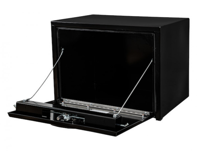 Image of 18x18x24 Inch Black Steel Underbody Truck Box With 3-Point Latch from Buyers Products. Part number: 1732300