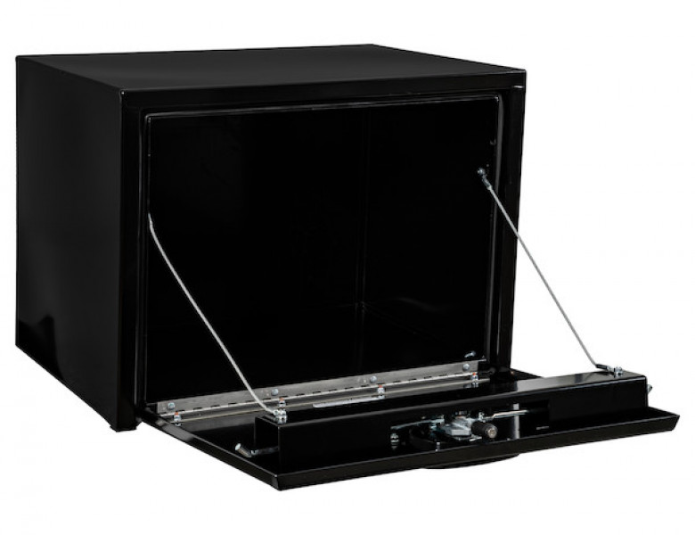 Image of 18x18x24 Inch Black Steel Underbody Truck Box With 3-Point Latch from Buyers Products. Part number: 1732300