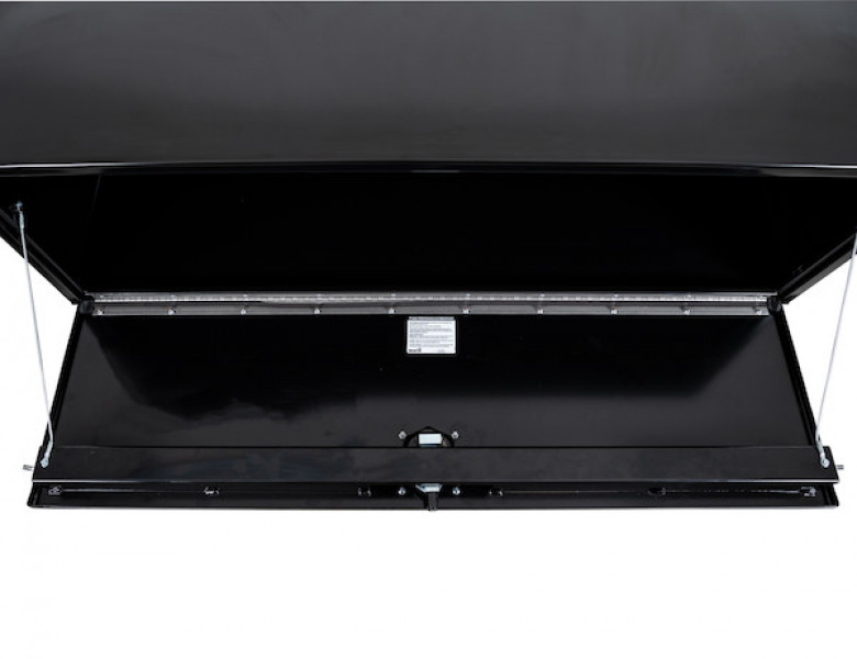 Image of 18x18x48 Inch Black Steel Underbody Truck Box With 3-Point Latch from Buyers Products. Part number: 1732310