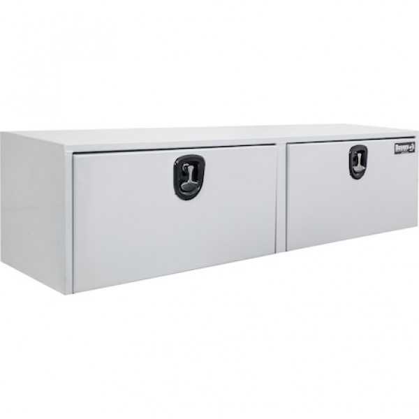 Image of 18x18x72 Inch White Steel Underbody Truck Box With 3-Point Latch from Buyers Products. Part number: 1732420