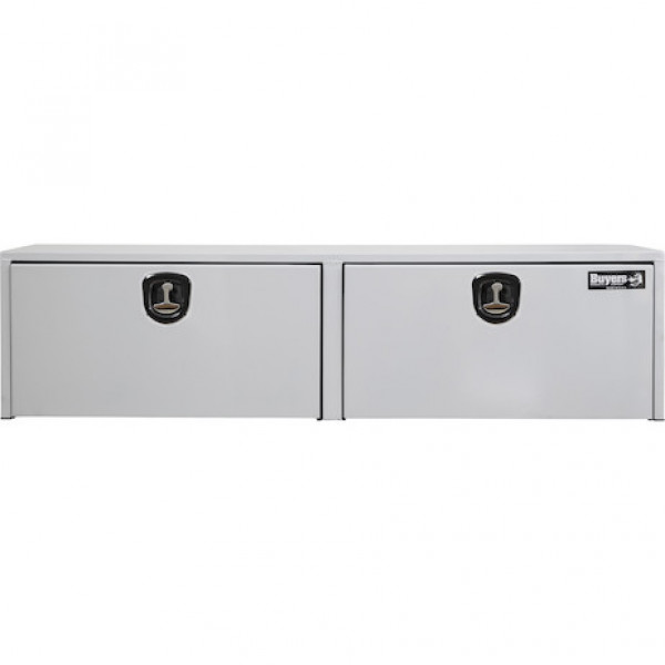 Image of 18x18x72 Inch White Steel Underbody Truck Box With 3-Point Latch from Buyers Products. Part number: 1732420