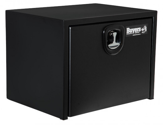 Image of 18x18x24 Inch Textured Matte Black Steel Underbody Truck Box with 3-Point Latch from Buyers Products. Part number: 1732500