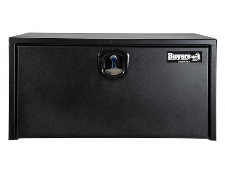 Image of 18x18x24 Inch Textured Matte Black Steel Underbody Truck Box with 3-Point Latch from Buyers Products. Part number: 1732500