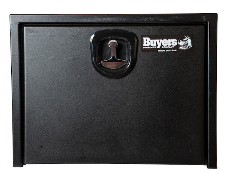 Image of 18x18x24 Inch Textured Matte Black Steel Underbody Truck Box with 3-Point Latch from Buyers Products. Part number: 1732500