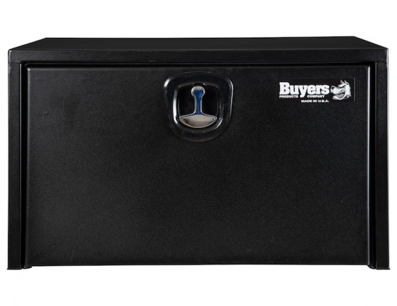 Image of 18x18x30 Inch Textured Matte Black Steel Underbody Truck Box with 3-Point Latch from Buyers Products. Part number: 1732503