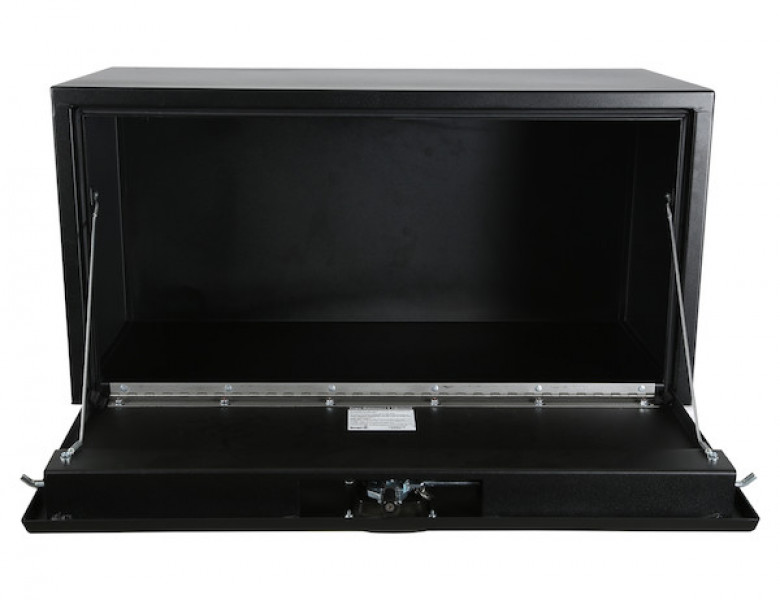 Image of 18x18x36 Inch Textured Matte Black Steel Underbody Truck Box with 3-Point Latch from Buyers Products. Part number: 1732505