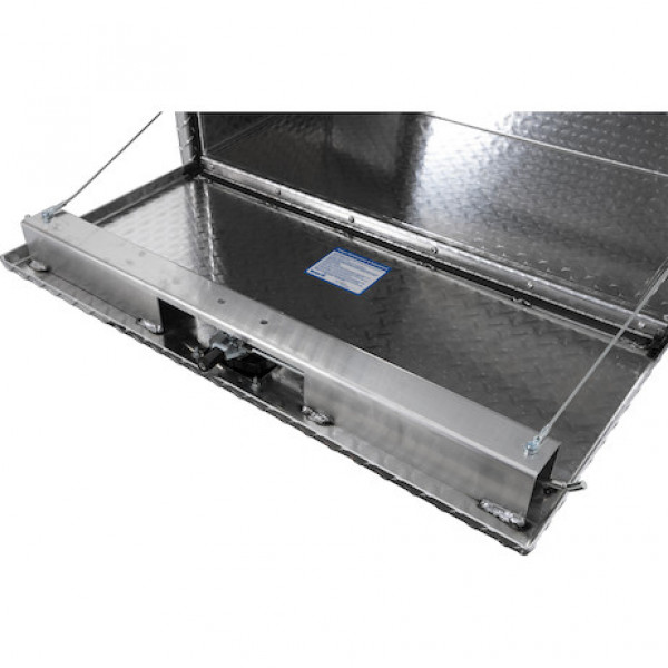 Image of 18x18x36 Inch Diamond Tread Aluminum Underbody Truck Box with 3-Pt. Latch from Buyers Products. Part number: 1735105