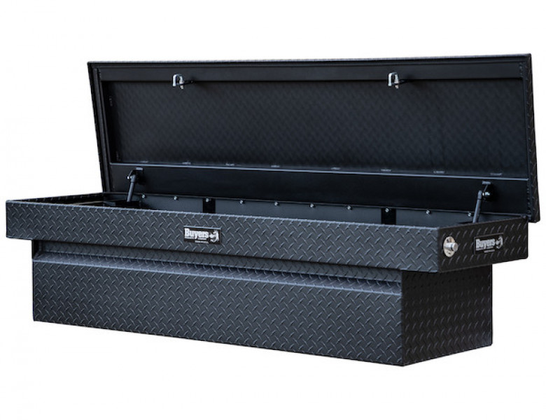 Image of 18x20x71 Inch Textured Matte Black Diamond Tread Aluminum Crossover Truck Tool Box from Buyers Products. Part number: 1739410