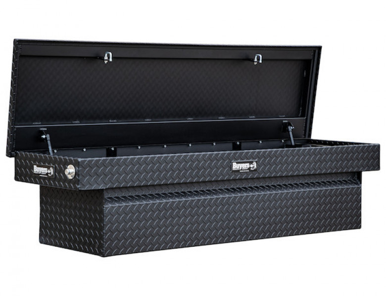 Image of 18x20x71 Inch Textured Matte Black Diamond Tread Aluminum Crossover Truck Tool Box from Buyers Products. Part number: 1739410