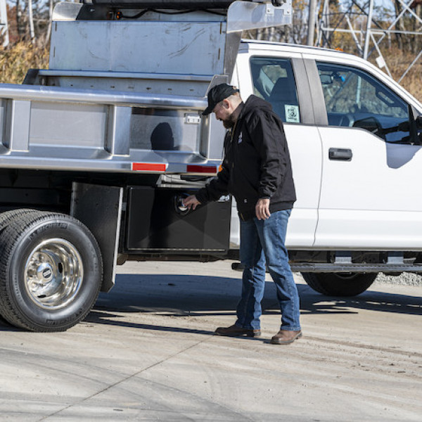 Image of 18x18x18 Inch Pro Series Black Steel Underbody Truck Box from Buyers Products. Part number: 1752799