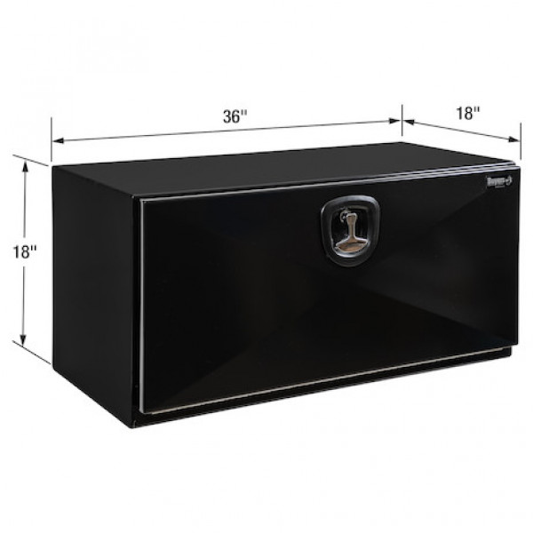 Image of 18x18x36 Inch Pro Series Black Steel Underbody Truck Box from Buyers Products. Part number: 1752805