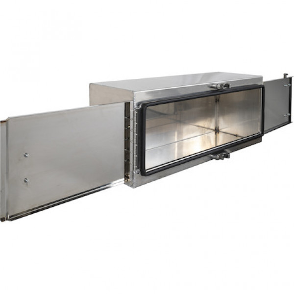 Image of 18x24x72 Inch Smooth Aluminum Underbody Truck Tool Box - Double Barn Door, Cam Lock Hardware from Buyers Products. Part number: 1762630