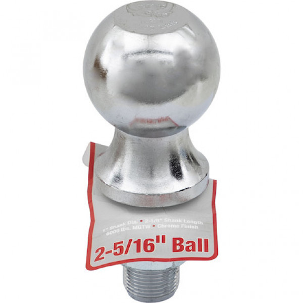 Image of 2-5/16 Inch Bulk Chrome Hitch Balls With 1 Inch Shank Diameter x 2-1/8 Long from Buyers Products. Part number: 1802161