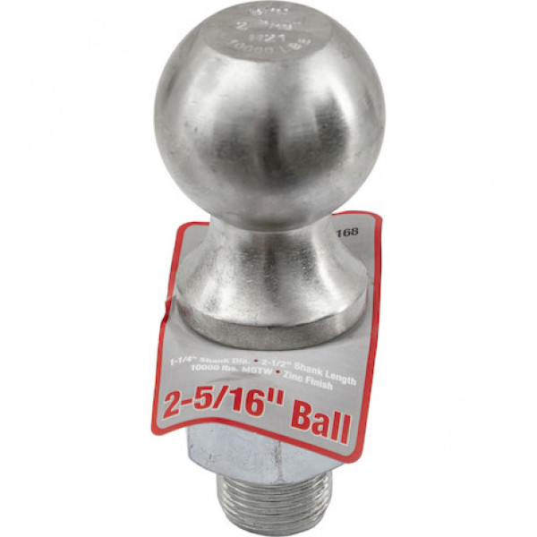 Image of 2-5/16 Inch Bulk Zinc Hitch Balls With 1-1/4 Inch Shank Diameter x 2-1/2 Long from Buyers Products. Part number: 1802168