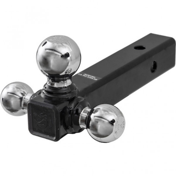 Image of Tri-Ball Hitch Tubular Shank With Chrome Balls from Buyers Products. Part number: 1802207