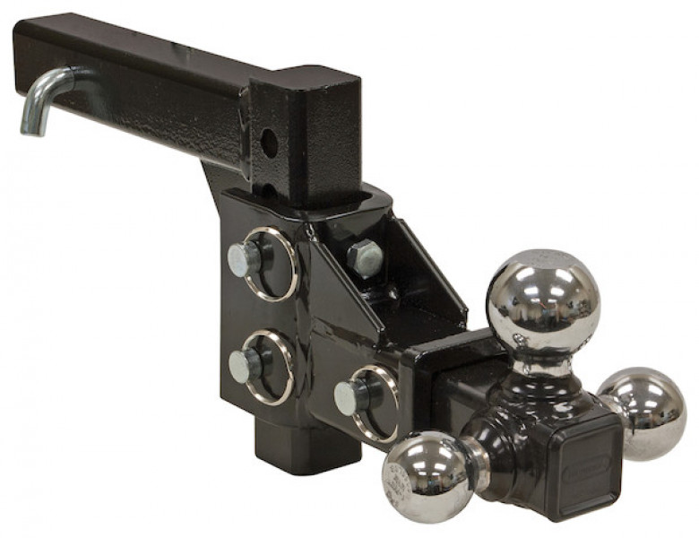 Image of Adjustable Tri-Ball Hitch Solid Shank With Chrome Balls from Buyers Products. Part number: 1802225