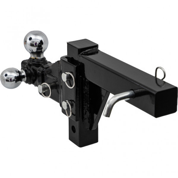 Image of Adjustable Tri-Ball Hitch Solid Shank With Chrome Balls from Buyers Products. Part number: 1802225