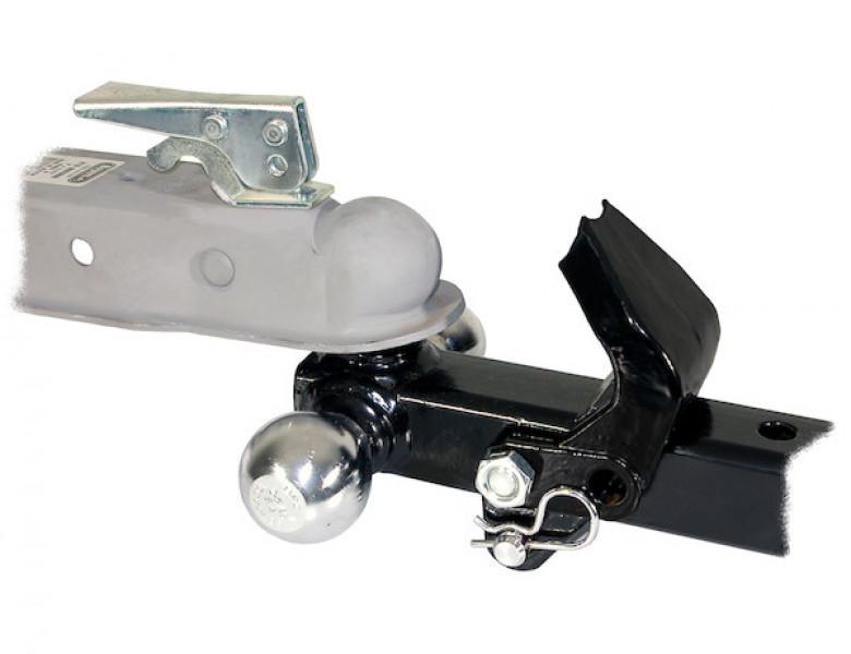 Image of Tri-Ball Hitch Solid Shank With Pintle Hook And Chrome Balls from Buyers Products. Part number: 1802279