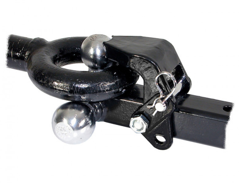 Image of Tri-Ball Hitch Solid Shank With Pintle Hook And Chrome Balls from Buyers Products. Part number: 1802279