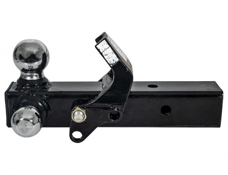 Image of Tri-Ball Hitch with Pintle Hook and Chrome Towing Balls - 2-1/2 Inch Receiver from Buyers Products. Part number: 1802280