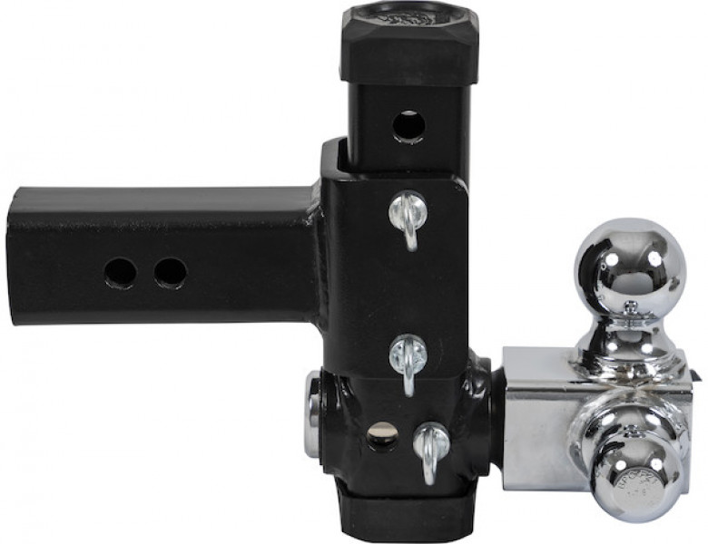 Image of Adjustable Tri-Ball Hitch with Rotating Towing Balls for 2-1/2 Inch Hitch Receivers from Buyers Products. Part number: 1802500