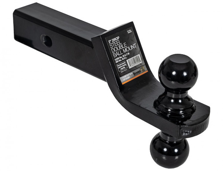 Image of Towing Ball Mount With Dual Black Balls - 2 Inch And 2-5/16 Inch Balls from Buyers Products. Part number: 1803215