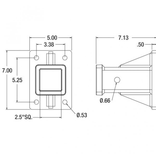 Image of Bolt-On Receiver Tube For 2 Inch Receivers from Buyers Products. Part number: 1804055