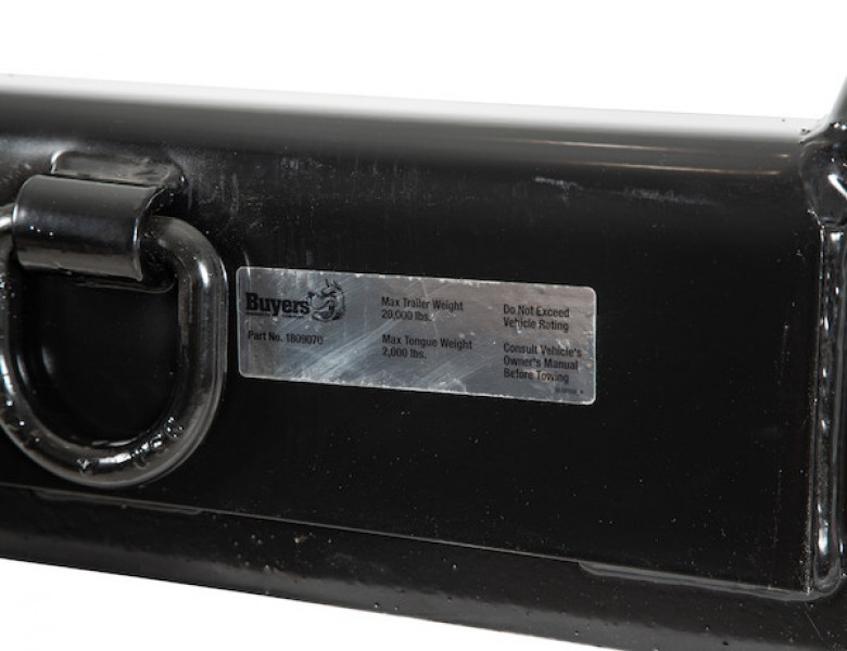 Image of Flatbed/Flatbed Dump Hitch Plate Bumper With 2-1/2 Inch Receiver from Buyers Products. Part number: 1809070