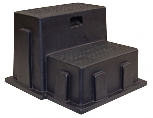 Image of Black Polymer Utility Step - 24 x 21 x 16 Inch Tall from Buyers Products. Part number: 3013658