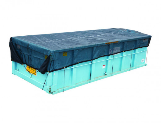 Image of Heavy Duty Black Mesh Tarp 12 x 26 Foot For Roll-Off Container-Manual from Buyers Products. Part number: 3016006