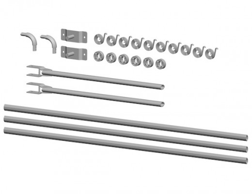 Image of Universal Aluminum Tarp Arm Kit For 14-23 Foot Dump Bodies from Buyers Products. Part number: 3016667