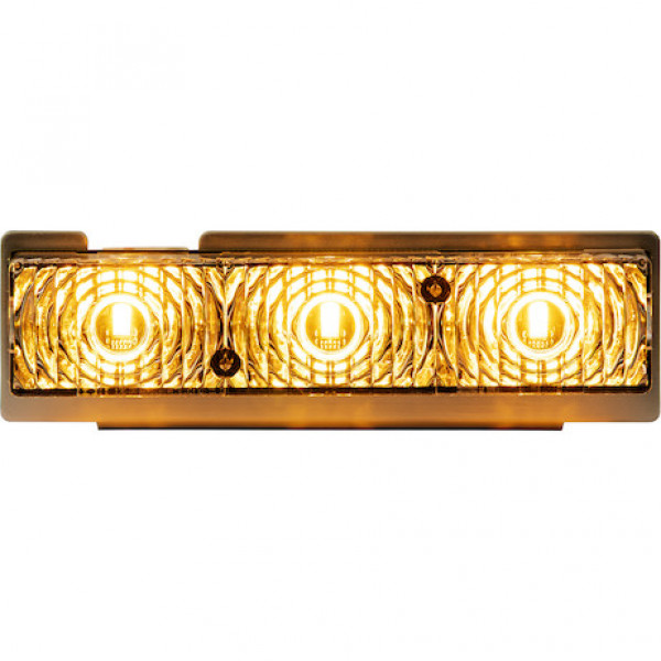 Image of Amber Middle Strobe Reflector With 3 LED from Buyers Products. Part number: 3024631