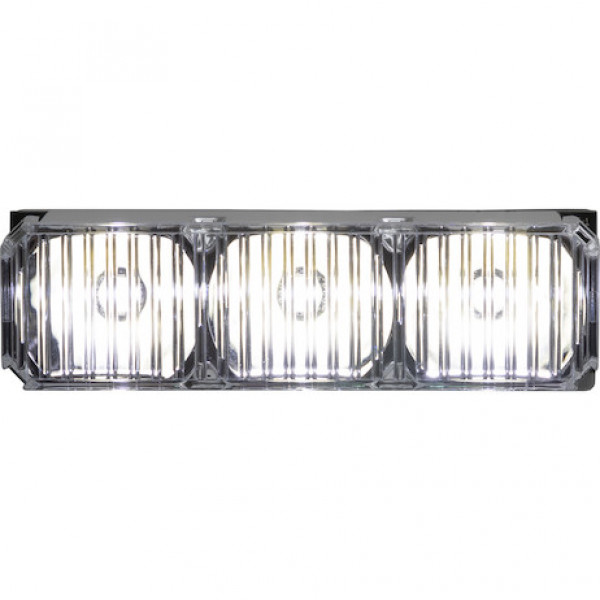 Image of Clear Middle Strobe Reflector With 3 LED from Buyers Products. Part number: 3024632