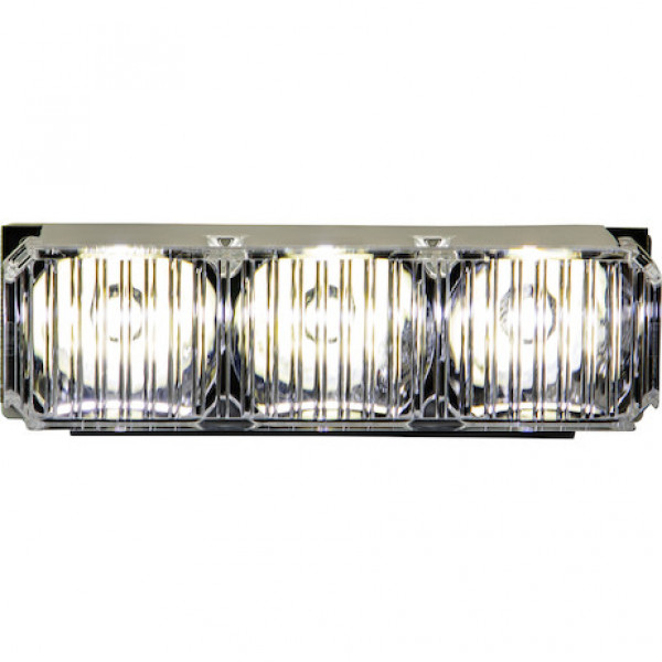 Image of Clear Middle Strobe Reflector With 3 LED from Buyers Products. Part number: 3024632