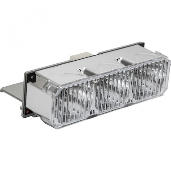 Image of Clear Middle Strobe Reflector With 3 LED from Buyers Products. Part number: 3024632