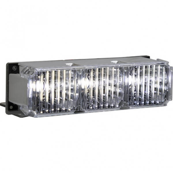 Image of Clear Middle Strobe Reflector With 3 LED from Buyers Products. Part number: 3024632