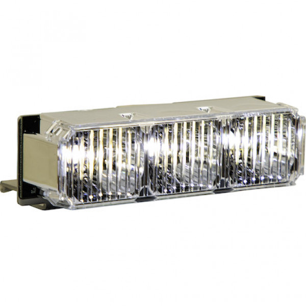 Image of Clear Middle Strobe Reflector With 3 LED from Buyers Products. Part number: 3024632