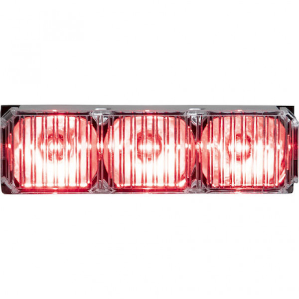 Image of Red Middle Strobe Reflector With 3 LED from Buyers Products. Part number: 3024633