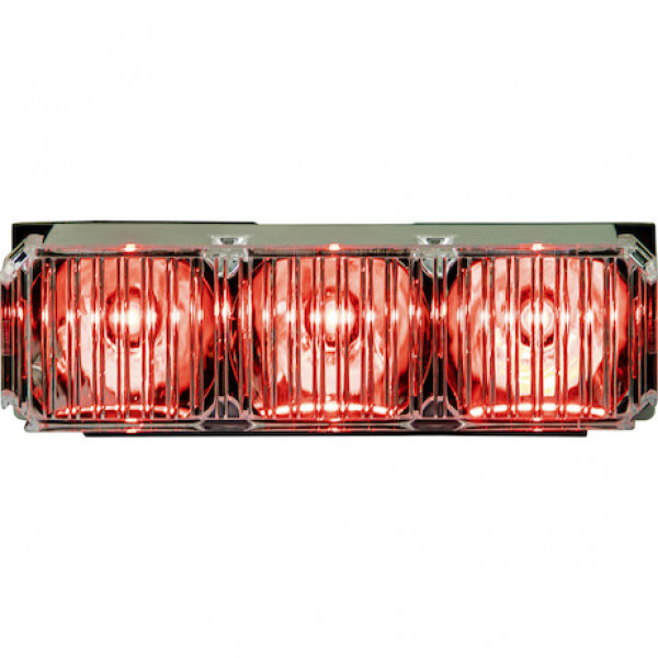 Image of Red Middle Strobe Reflector With 3 LED from Buyers Products. Part number: 3024633