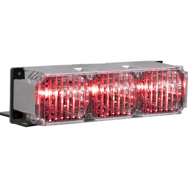 Image of Red Middle Strobe Reflector With 3 LED from Buyers Products. Part number: 3024633