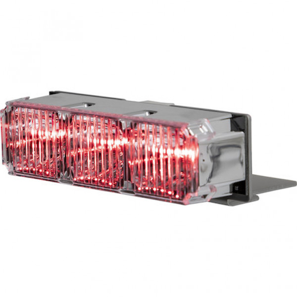 Image of Red Middle Strobe Reflector With 3 LED from Buyers Products. Part number: 3024633