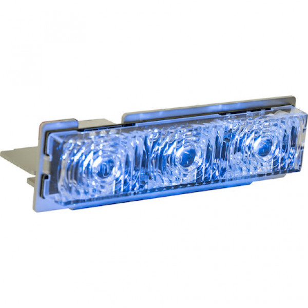 Image of Blue Middle Strobe Reflector With 3 LED from Buyers Products. Part number: 3024634